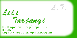 lili tarjanyi business card